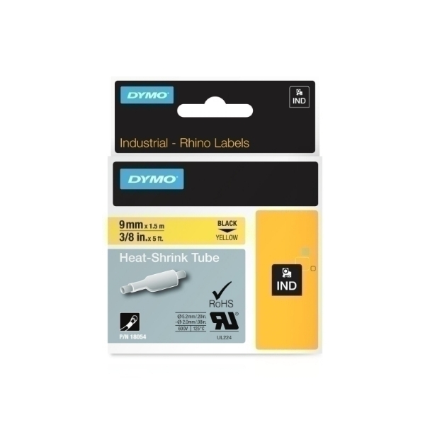 Picture of Dymo Rhino H/S Lbl 9mm Yellow