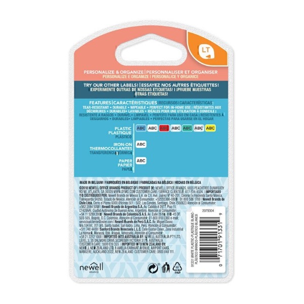 Picture of Dymo LetraTag Tape White Plastic Label