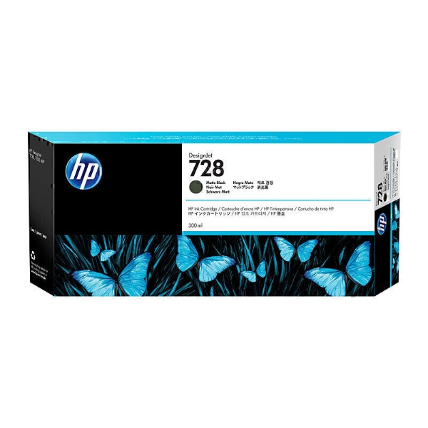 Picture of HP #728B 300ml Matt Black 3WX30A