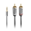 Picture of Lindy 35332 0.5 Meters 3.5mm to Phono Audio Cable Cromo Line Anthracite