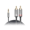 Picture of Lindy 35332 0.5 Meters 3.5mm to Phono Audio Cable Cromo Line Anthracite