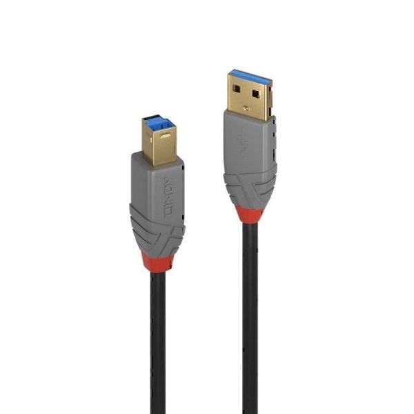 Picture of Lindy 36744 5m USB 3.0 Type A to B Cable, Anthra Line