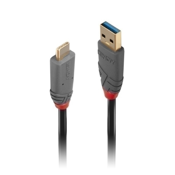 Picture of Lindy 36911 USB Cable 1 M USB C USB A Black,Grey