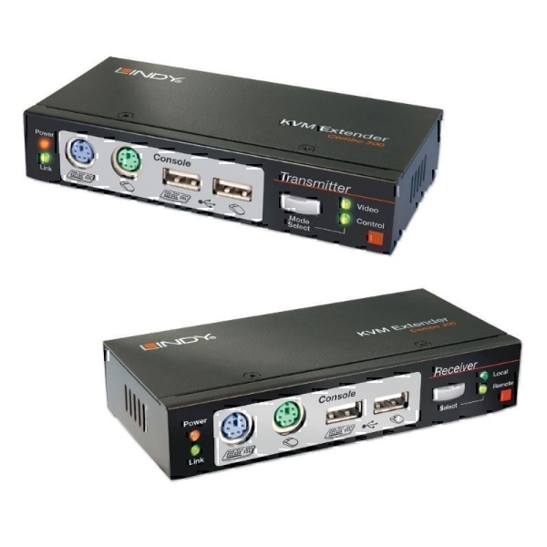 Picture of Lindy 39378 300m Cat5/6 KVM Extender Combo, USB & VGA