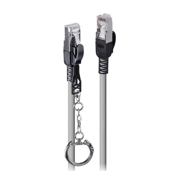 Picture of Lindy 0.3m Locking Cable, Grey
