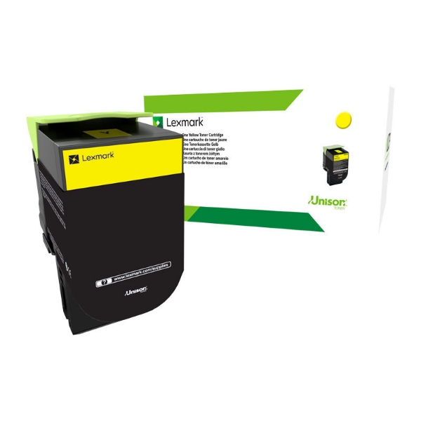 Picture of Compatible Lexmark 70C8HYE Yellow [3K Page] Toner Cartridge