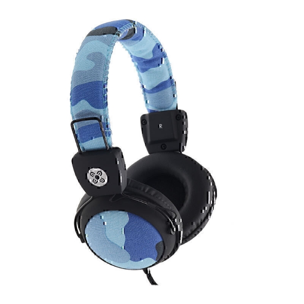 Picture of Moki Camo In-Line Mic Blue Headphones