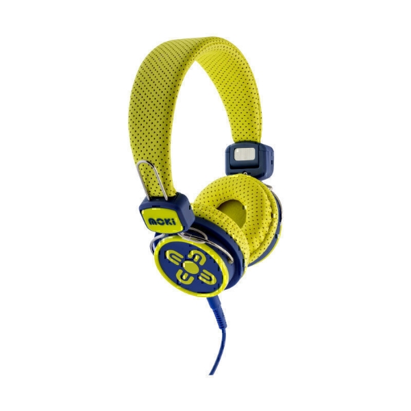 Picture of Moki Kid Safe Volume Limited Headphones (Yellow/Blue)