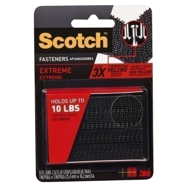Picture of Scotch Extreme Fasteners Black 2 Pack