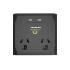Picture of Monster 2-Port+USB Surge Black