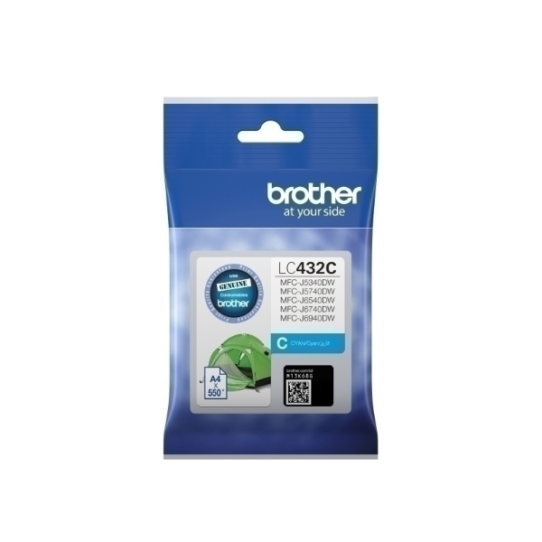 Picture of Brother LC-432C Printer Toners Brother Cyan Ink Cartridge to Suit MFC-J6940DW - Up to 550 Pages (LC-432C)
