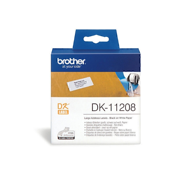 Picture of Brother DK-11208 38mm x 90mm White Label