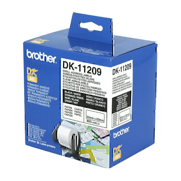 Picture of Brother DK-11209 29mm x 62mm White Label