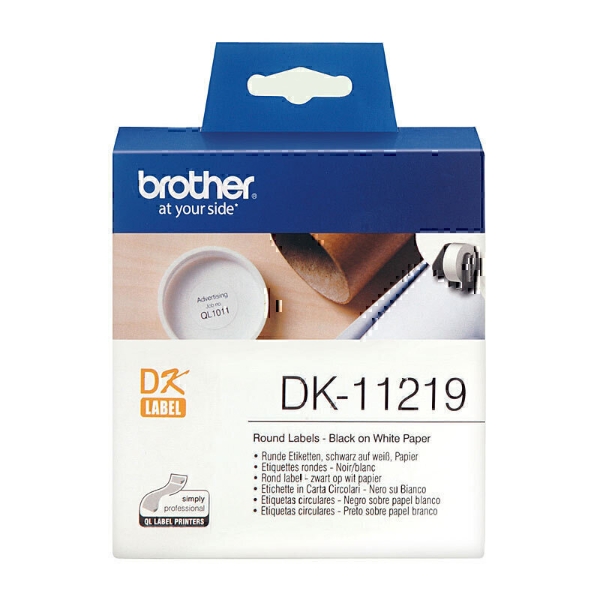 Picture of Brother DK-11219 Round Labels White