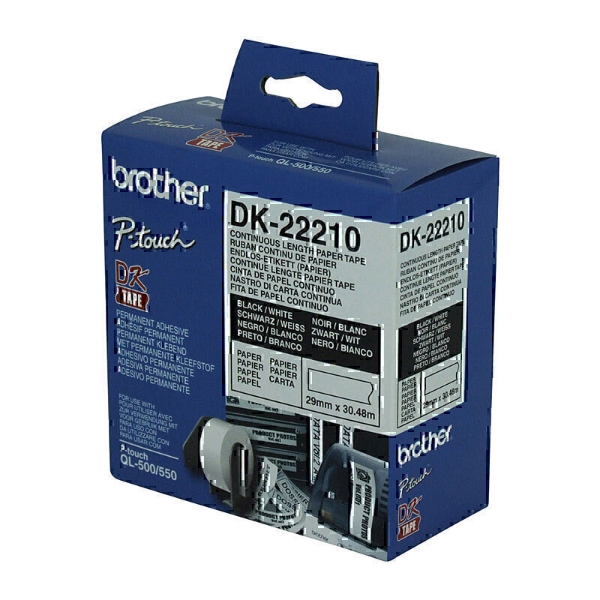 Picture of Brother DK-22210 White Continuous Paper Roll 29mm*30.48m