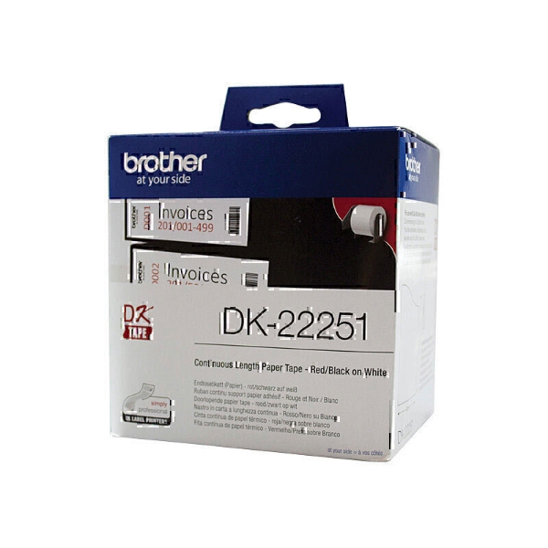 Picture of Brother DK-22251 Continuous Paper Label Roll 62mm x 15.24m White