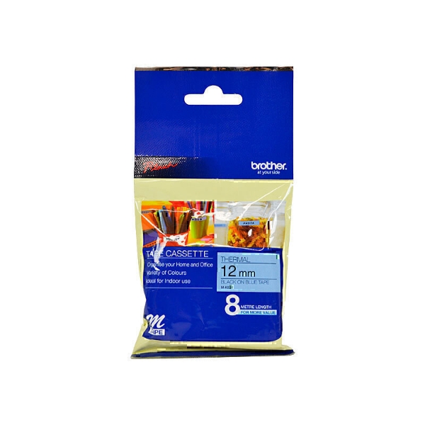 Picture of Brother M-531 Metallic Black On Blue Label Tape (Genuine)