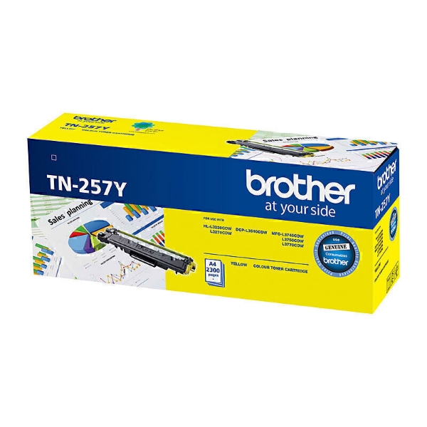 Picture of Brother TN257 Yellow Toner Cart