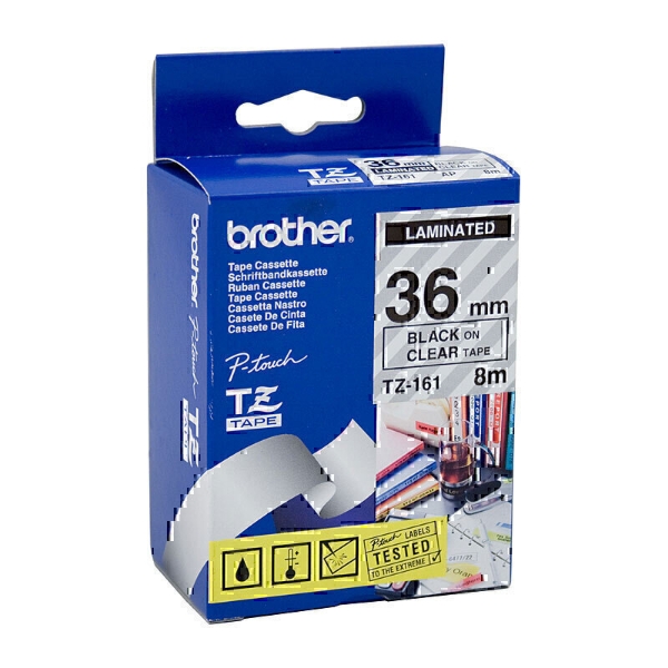 Picture of Brother TZe Tape 36mm Black On Clear