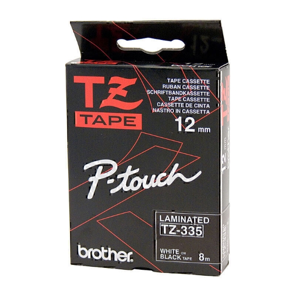 Picture of Brother TZe-335 Tape Labelling White On Black 12mm