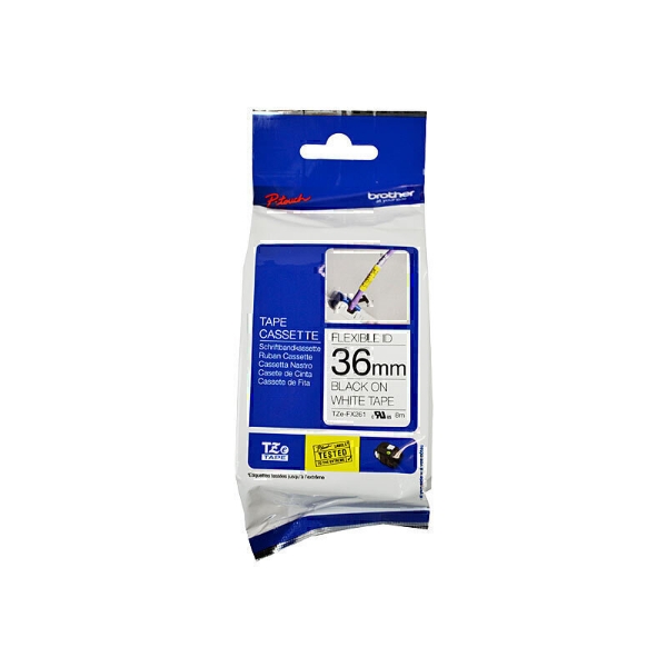 Picture of Brother TZe-FX261 Flexible Labelling Tape - 36mm - Black On White