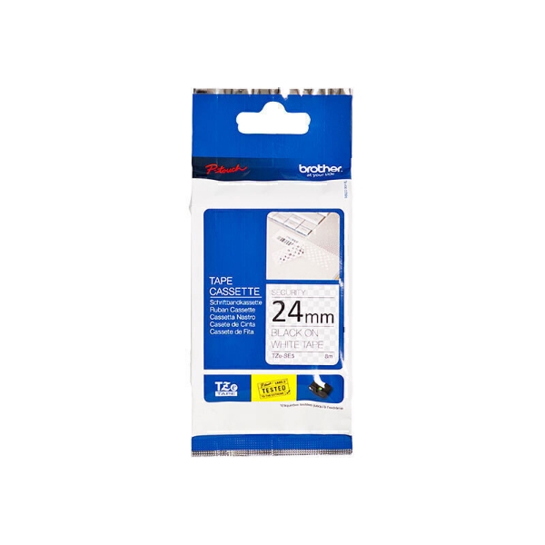 Picture of Brother TZe-SE5 Security Labelling Tape 24mm Black On White