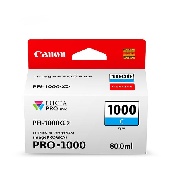 Picture of Canon PFI1000 Cyan Ink Cart