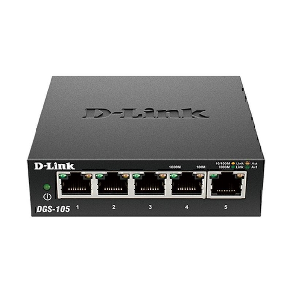 Picture of D-Link DGS-105 5-Port Gigabit Desktop Switch (Metal Housing)
