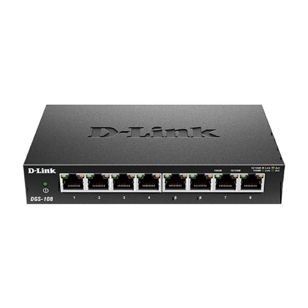 Picture of D-Link DGS-108 8-Port Gigabit Desktop Switch (Metal Housing)