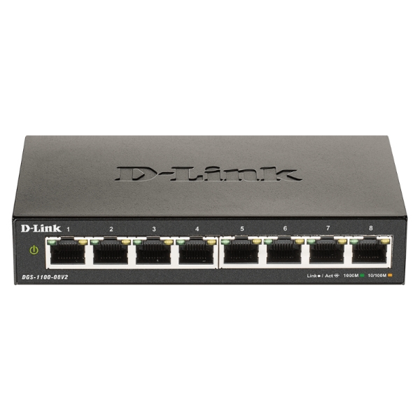 Picture of D-Link DGS-1100-08V2 Network Switch Managed Gigabit Ethernet (10/100/1000) Black