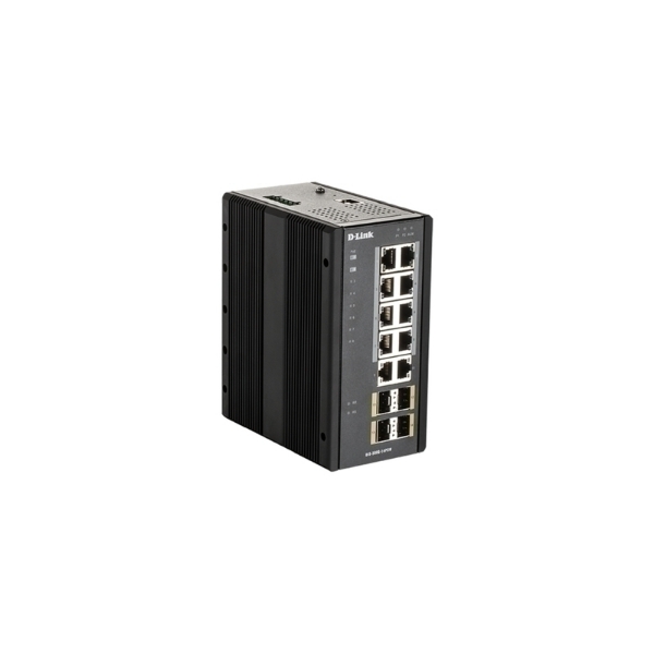 Picture of D-Link 14-Port Gigabit Industrial Managed PoE Switch with 10 1000BASE-T (8 PoE+) Ports and 4 SFP Ports (DIS-300G-14PSW)