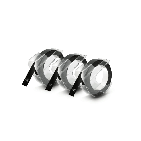 Picture of Dymo Emb Tape 3pk Blk 9mm x 3m