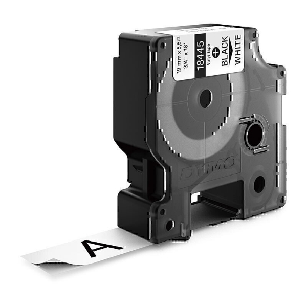 Picture of Dymo 18445 Rhino Industrial Tape Vinyl 19mm Black On White