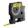 Picture of Compatible D1 40918 Dymo SD40918 S0720730 9mm Black Text On Yellow Label Cassette - 7 Meters
