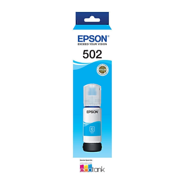 Picture of Compatible Epson T502 Cyan Ink Bottle [C13T03K292]
