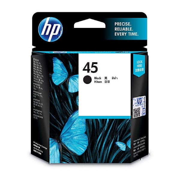Picture of HP #45 Black Ink Cartridge 51645AA