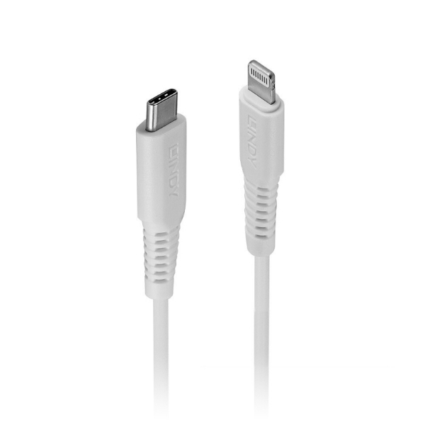 Picture of Lindy 31318 lightning Cable 3 m White Hardware/Electronic