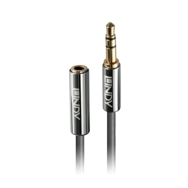 Picture of Lindy 35327 3.5mm Extension Audio Cable, Cromo Line Grey, 1m