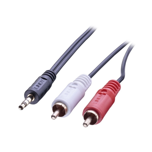 Picture of Lindy 35680 1m Premium 3.5mm to RCA Stereo Audio Cable