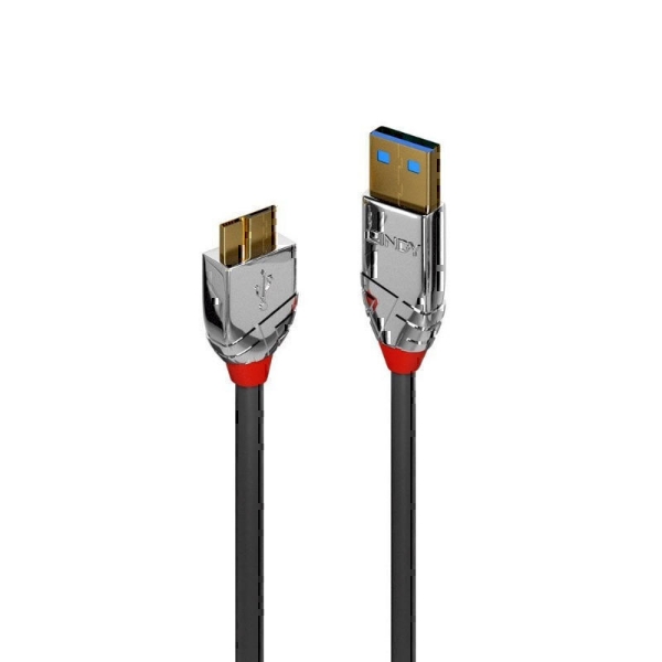 Picture of Lindy 36659 3M USB 3.0 Type A to Micro-B Cable, Cromo Line