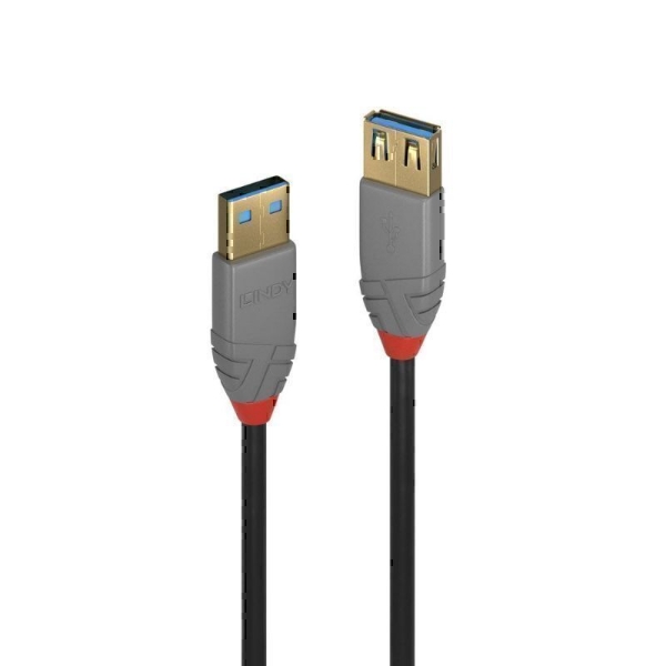 Picture of Lindy 36760 0.5m USB 3.0 Type A to A Extension Cable, Anthra Line
