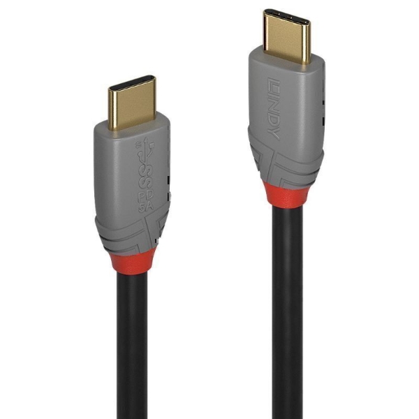Picture of Lindy 36902 1.5m USB 3.1 Type C Cable, 5A PD, Anthra Line