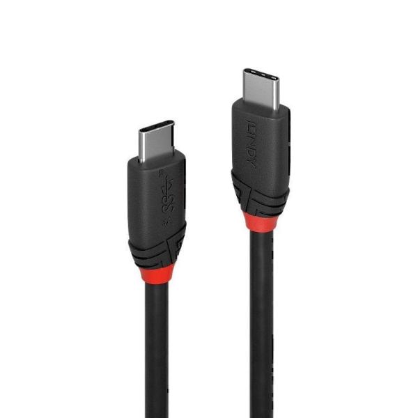 Picture of Lindy 36906 1m USB 3.1 Type C Cable 3A, Black Line