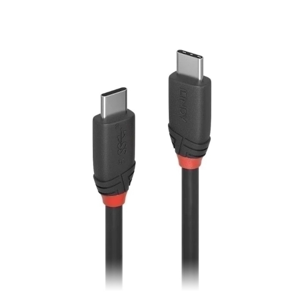 Picture of Lindy 36907 1.5m USB 3.1 Type C Cable 3A, Black Line
