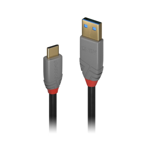 Picture of Lindy 36912 USB 3.1 Type C to A Cable, 5A, Anthra Line Black 1.5m