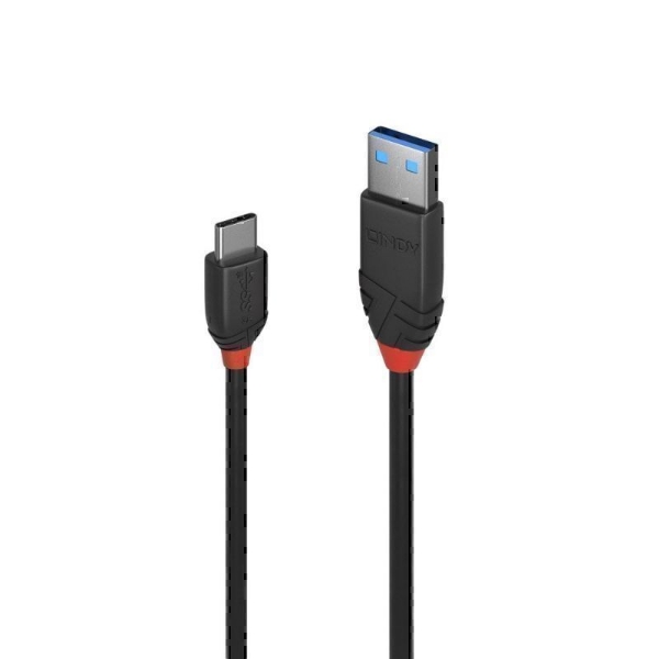 Picture of Lindy 36915 0.5 M 3A USB 3.1 Type A to C Cable, Black