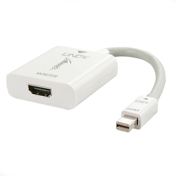 Picture of Lindy 41069 Cable Gender Changer Mini-DisplayPort HDMI White