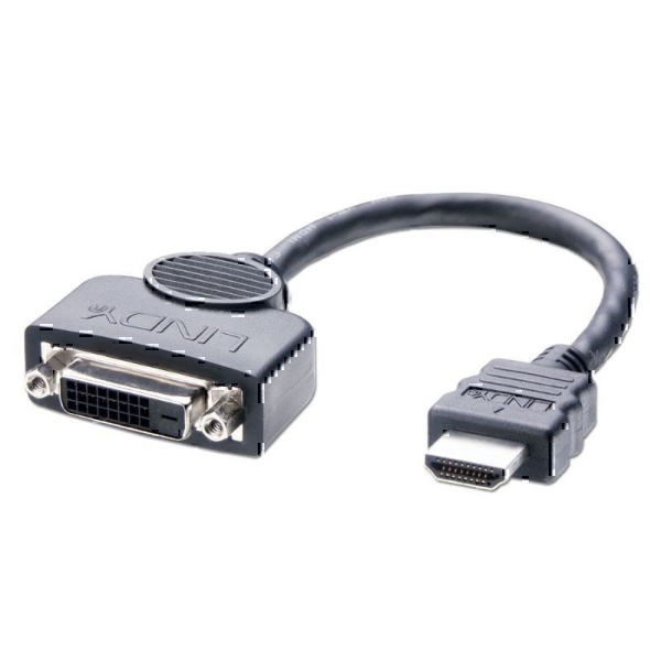 Picture of Lindy 41227 Video Cable Adapter 0.2 M DVI-D HDMI Black