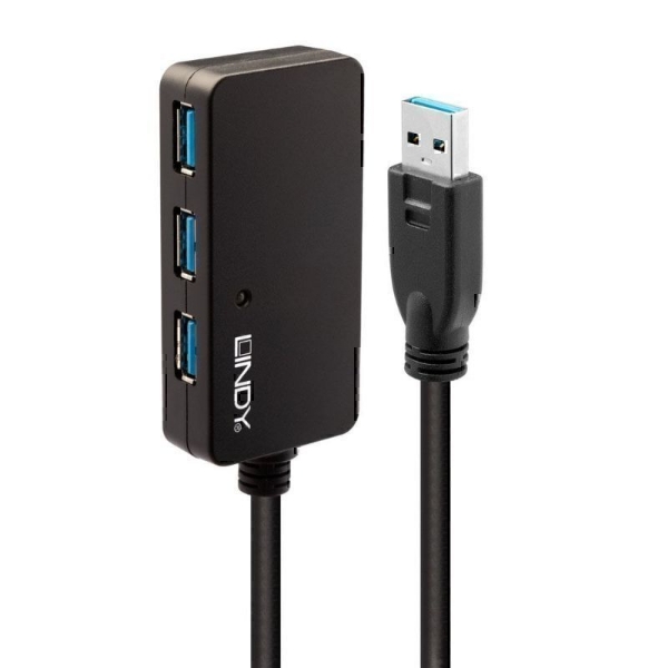 Picture of 43159 Lindy 10m USB3 Ext Pro 4P Hub