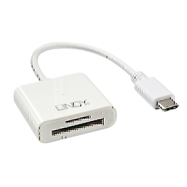 Picture of Lindy 43185 USB 3.1 Type C SD Card Reader White